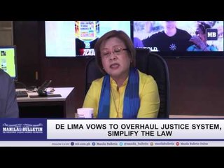 De Lima vows to overhaul justice system, simplify the law