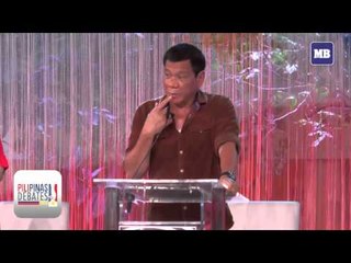 Mayor Rody Duterte gives opening speech on the #PilipinasDebates2016