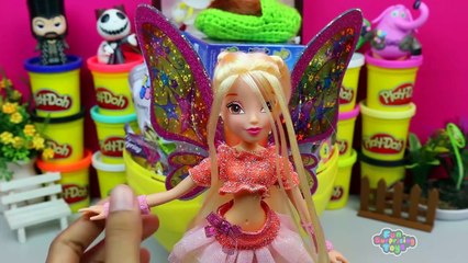 GIANT Bloom Stella Surprise Eggs Play Doh - Winx Club My Little Pony Inside Out Mystery Mi
