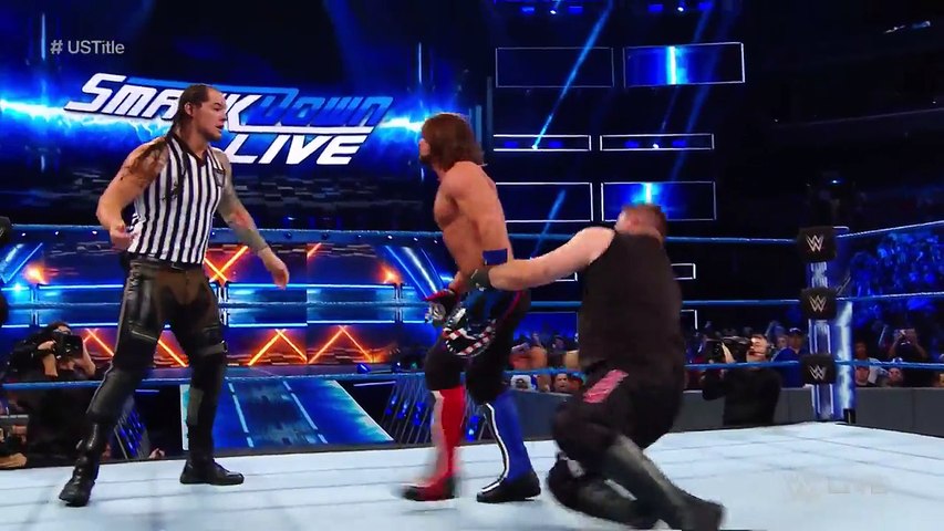 AJ Styles vs. Kevin Owens - United States Championship Match SmackDown LIVE Aug. 22 2017