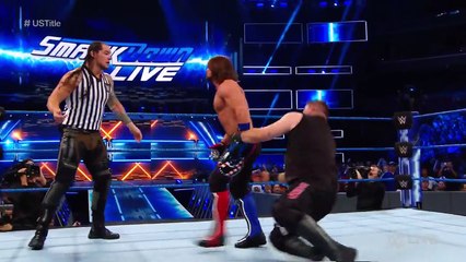 AJ Styles vs. Kevin Owens - United States Championship Match SmackDown LIVE Aug. 22 2017