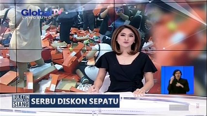 Ribuan Orang Serbu Diskon Sepatu Hingga 90%
