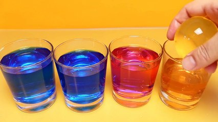 La magie géant eau polymère des balles ce qui est à lintérieur mélanger