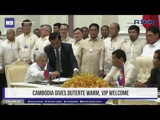 Cambodia gives Duterte warm, VIP welcome