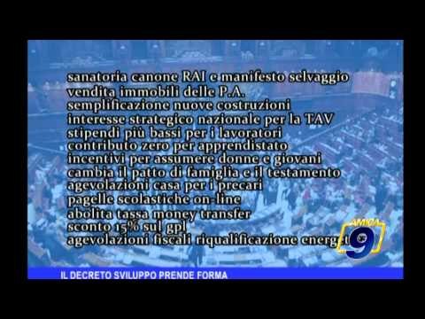 Il decreto sviluppo prende forma
