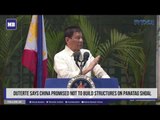 Duterte says China promised not to build structures on Panatag Shoal