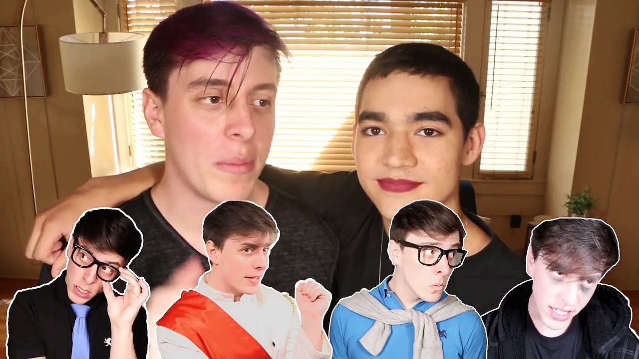 "Sanders Sides"-Inspired MAKEUP ROUTINES! | Thomas Sanders feat. Ben J. Pierce!