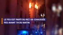 Les images du violent incendie qui a ravagé un immeuble cette nuit à Paris