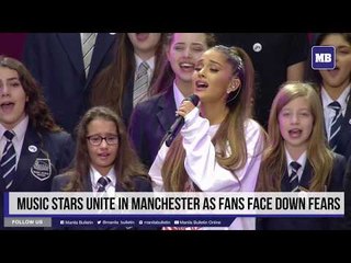 Music stars unite in Manchester as fans face down fears
