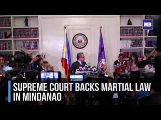 Supreme Court backs martial law in Mindanao