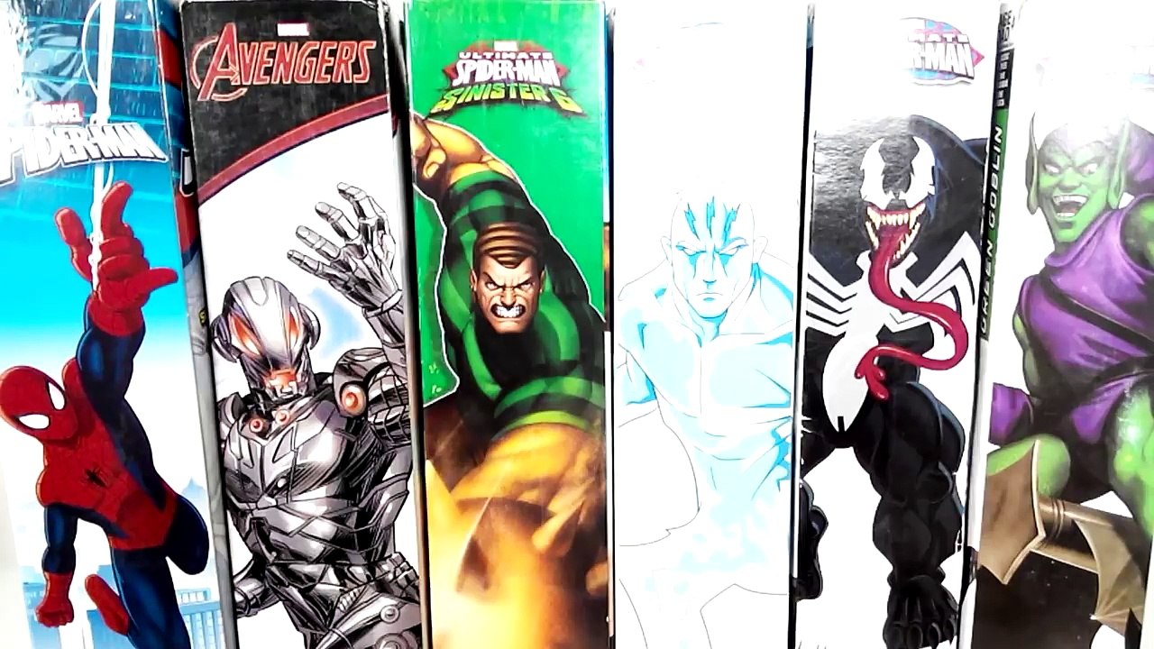 Spiderman VS Spiderman Enemy Toys Venom, Ultron, Sandman, Green Goblin, Electro Marvel Toy