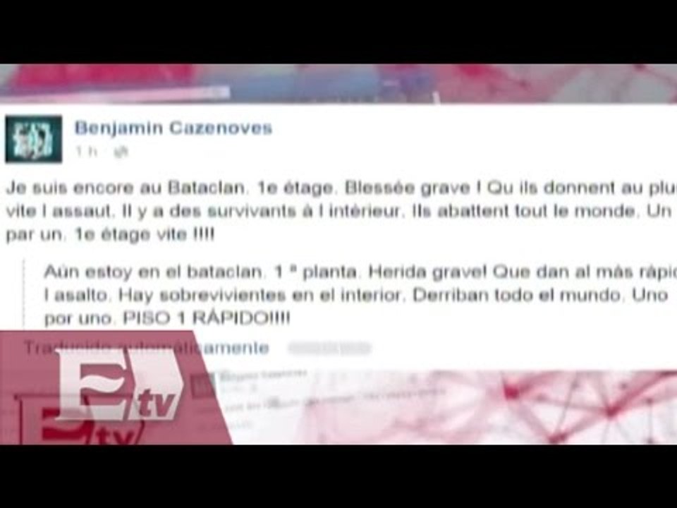 Testigo del atentado en París narra lo que pasa dentro del Bataclan
