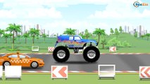 Kids Cartoon Monster Truck Adventure Racing - The Big Race in the City | Car Cartoons