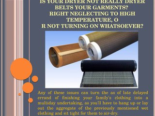 Know Your Dryer Belts Repairing Yourself - Bombinobelts