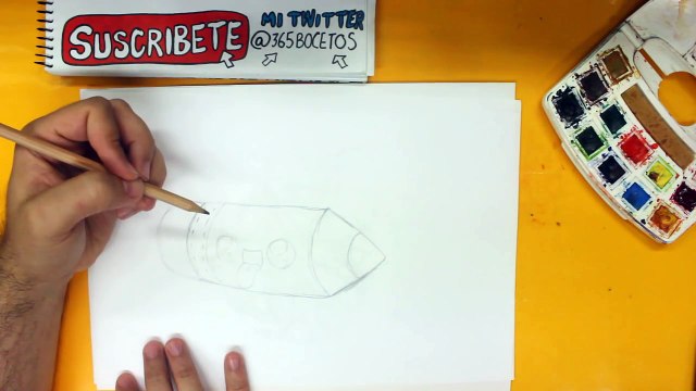 COMO DIBUJAR UN LAPIZ KAWAII PASO A PASO - Dibujos kawaii faciles - How to draw a pencil