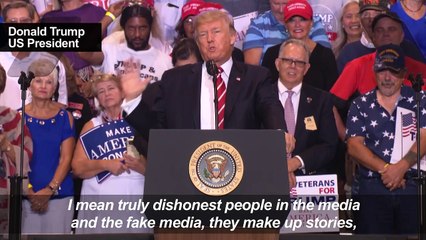 Trump lashes out at media at Arizona rally