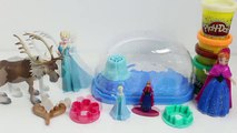 NEW Play Doh Frozen Sparkle Snow Dome Playdough Ice Castle Elsa Anna Olaf Sven Play-Doh St