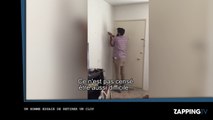 Il essaie de retirer un clou du mur et ça ne se passe pas comme prévu (Vidéo)