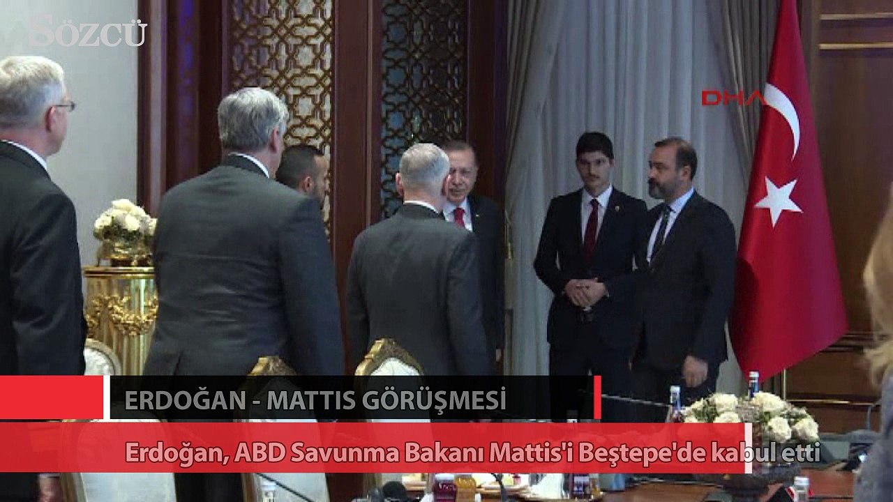 Erdoğan, ABD Savunma Bakanı James Mattis'i Beştepe'de kabul etti