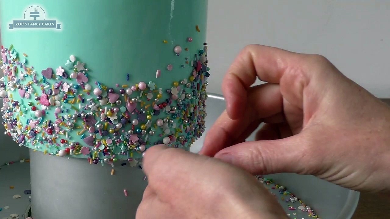 Unicorn sprinkles cake