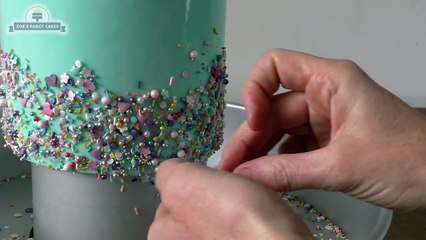 Unicorn sprinkles cake