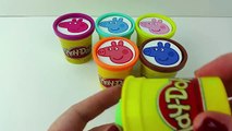 Argile les couleurs Anglais pour enfants Apprendre porc jouer empilage jouets Сups surprise doh peppa