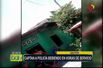 Iquitos: policía uniformado es grabado tomando cerveza en plena calle
