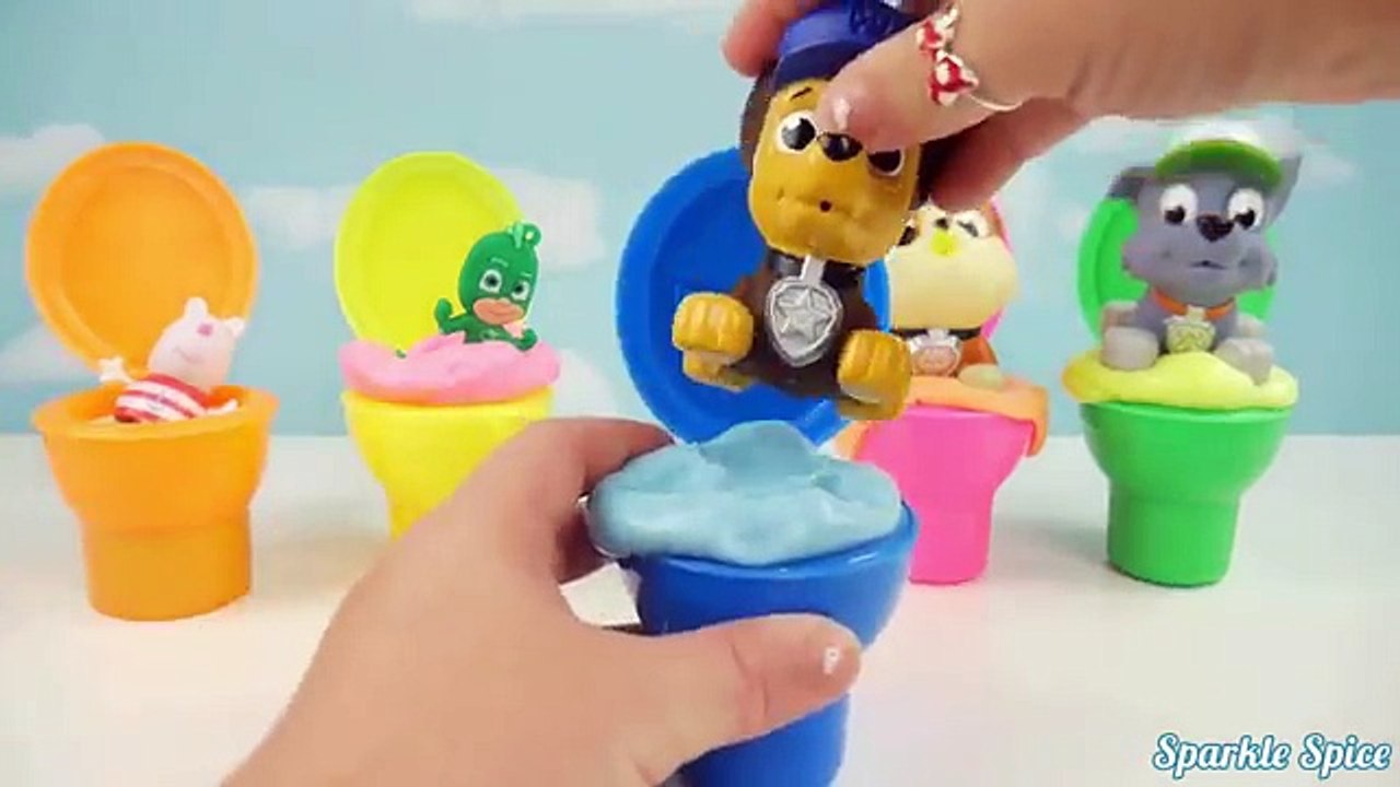 Learn Colors with Disney Slime for Kids and Preschool Children Paw Patrol Bad Kid Baby Ann