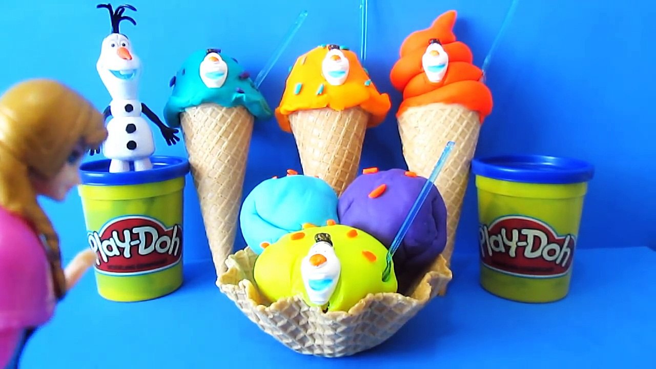 El Delaware por mi congelado plastilina jugar juguete Barbie heladeria doh olaf vende helados muñecas juguetes
