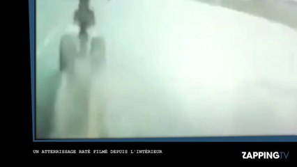 L’atterrissage raté d’un avion filmé depuis l’intérieur (Vidéo)