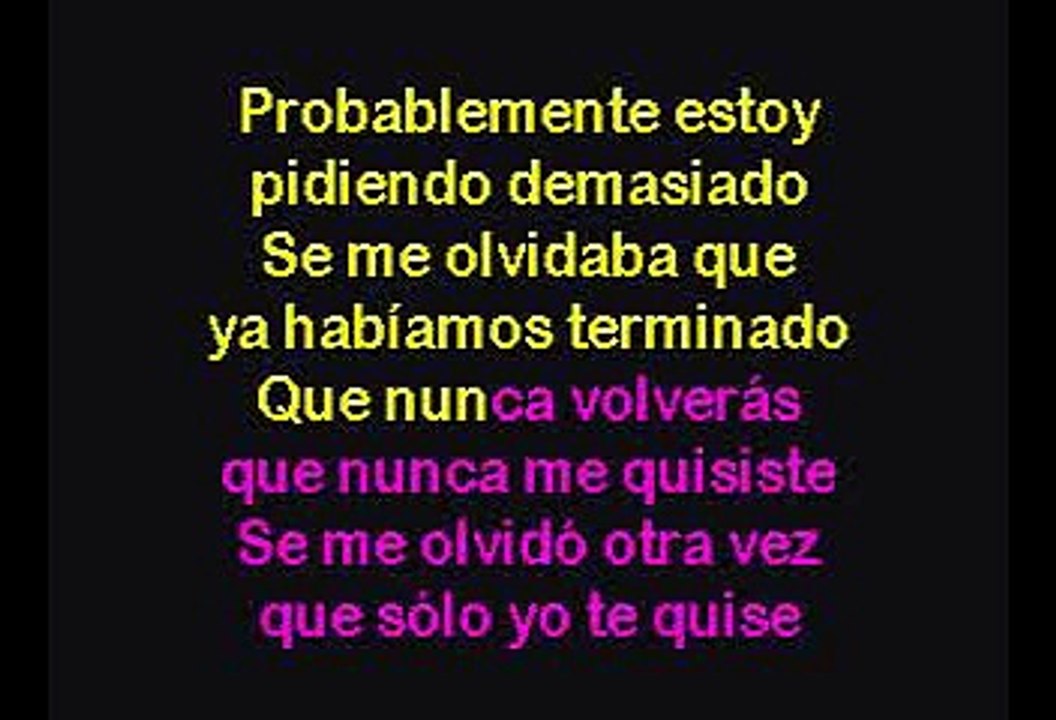 Mana - Se Me Olvido Otra Vez (Karaoke)
