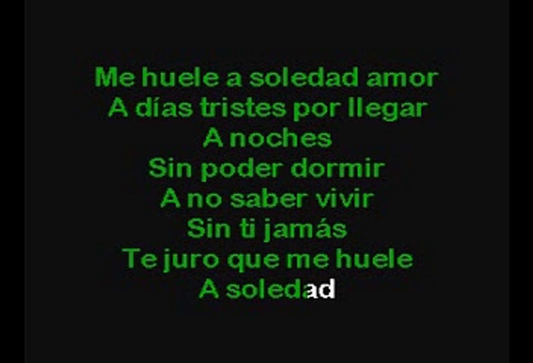 Me Huele A Soledad - MDO (Karaoke)