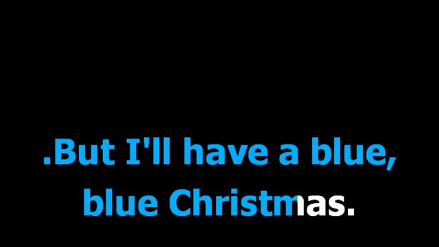 Blue christmas - Elvis Presley - Karaoke - Lyrics