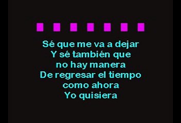 Se Que Me Va A Dejar - Marco Antonio Solis (Karaoke)