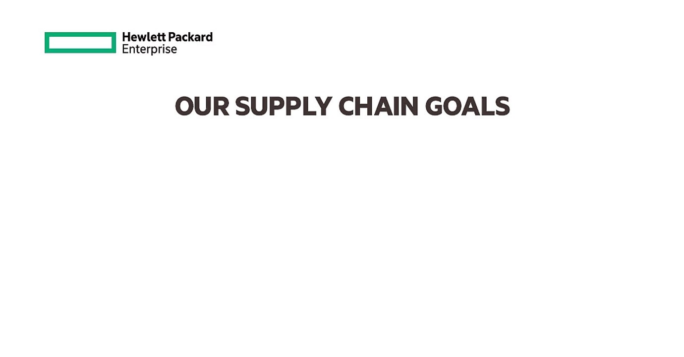 HPE Launches World's First Supply Chain Management Program | HPE