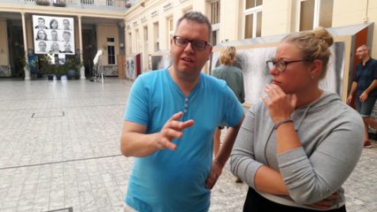 Deux malvoyants figurants sur le film "Plein la vue"