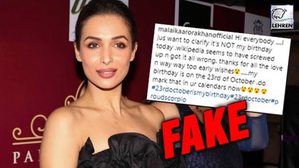 Malaika Arora Reacts on Her Fake Birthday