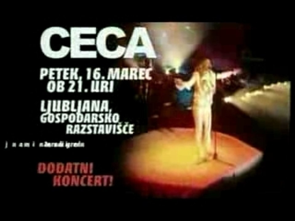Ceca Raznatovic - Reklama za dva koncerta u Ljubljani
