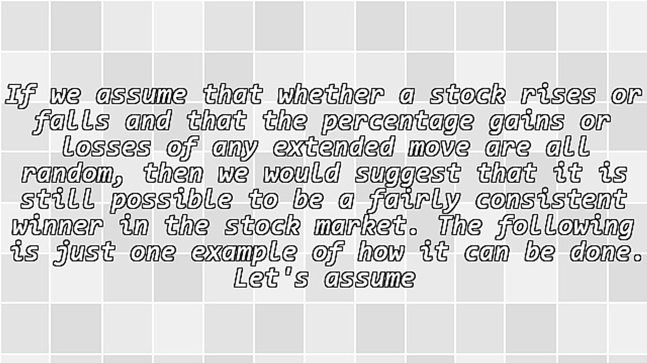 You Could Trade Profitably Even In A Random Stock Market