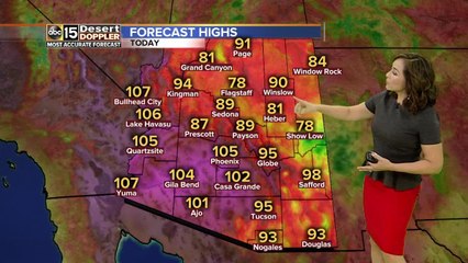 High of 105 expected in Phoenix on Wednesday