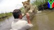 Kevin Richardson: GoPro captures lion whisperer convincing lioness to take leap of faith