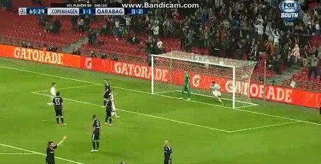 Pavlovic  Goal  HD  FC Copenhagen (Den) 2 - 1	 Qarabag (Aze)  23-08-2017