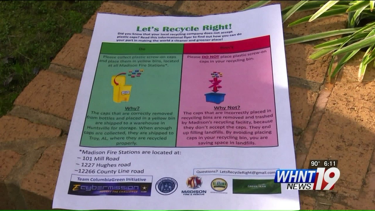 Three Middle School Students Work With City Leaders to Recycle Bottle Caps Properly