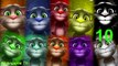 Dix enfants pour et Parler chat qui enseignent des nombres jusquà dix couleurs de couleurs danimation vidéo denseignement