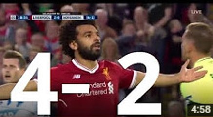 Liverpool vs Hoffenheim 4-2 Highlights & Goals Champions Leaue 2017-18