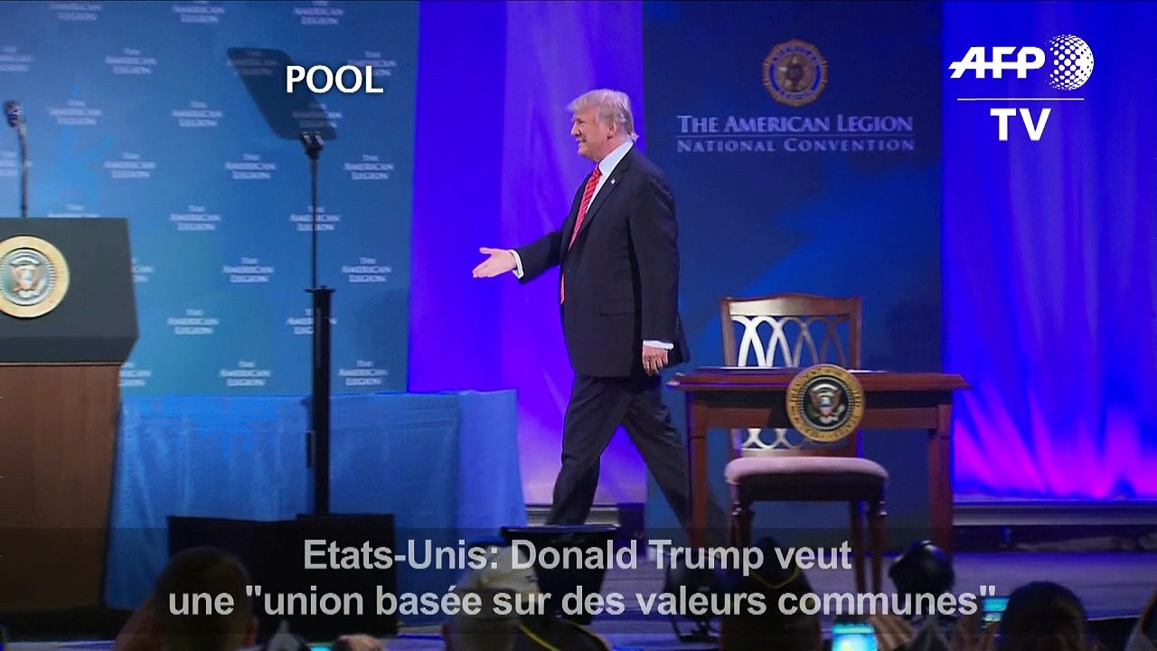 Donald Trump veut une "union basée sur des vale...