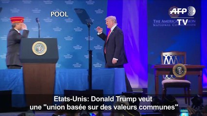 Donald Trump veut une "union basée sur des valeurs communes"