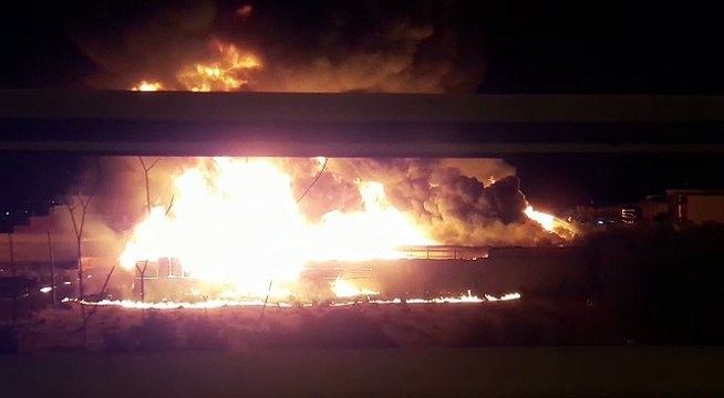 Incendio via Bisceglie ad Andria