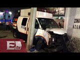 Ambulancia del ERUM se estrella contra estructura en Iztacalco/ Vianey Esquinca
