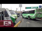 Transportistas bloquean avenidas en Xochimilco / Yazmín Jalil